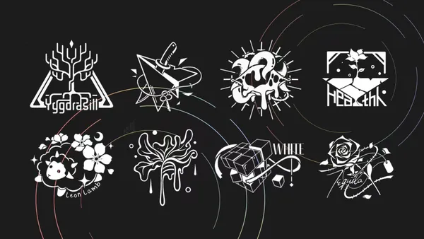 Basic Logo (No font, black and white, simple graphics)