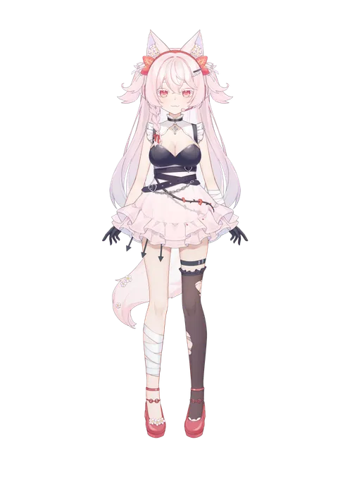 Pastel Pink Sakura Fox